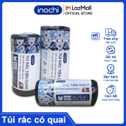 Túi rác đen tự phân hủy Inochi Có Quai Tiện Dụng 50L Dạng Cuộn Màu Đen Dài