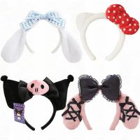 Funny Sanrios Headband Kuromi My Melody Cinnamoroll Cute Anime Plushie Hair Accessories Halloween Series Kid Toys Doll Girl Gift