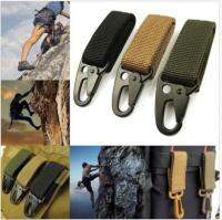 ทหารคาราไบเนอร์ไนลอนตะขอกุญแจ Webbing MOLLE BUCKLE กลางแจ้งเข็มขัดสำหรับแขวนคลิป