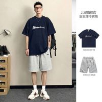 【Hot Sale】 A complete set of summer mens sports suits are handsome to with T-shirts short-sleeved and two-piece suits.