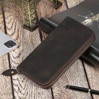 【CC】 Leather Men Wallet for Male Clutch Multi-Pocket Blocking Purse Money