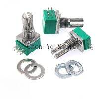 10PCS RK097NS 3Pin 5Pin 6Pin single duplex adjustable Potentiometer B5K 10K 20K 50K 100K handle length 15MM