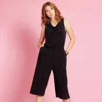 Guy Laroche Cozy Fashion Colors One Piece Black Casual Jumpsuit (GYT6BLBL)