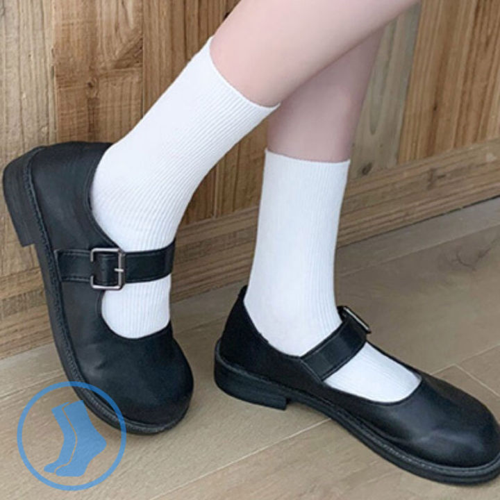 ฤดูร้อนใหม่น่ารัก-jk-ถุงเท้าผ้าฝ้ายแท้-tricolor-ระงับกลิ่นกายผู้หญิงสูงถุงเท้าสีดำ-สีขาว-ครีมผู้หญิงลูกวัวถุงเท้า-1คู่