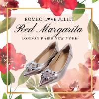 Red Margarita รุ่น  หนังแกะ รุ่น HEART DIAMOND NEW YORK BALLET สีเมทาลิค สูง 1.5เซ็น ส้นคอมฟอร์ตนุ่ม