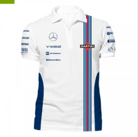 F1 Williams ทีมที่กำหนดเองแขนสั้นเสื้อโปโลผู้ชายเสื้อยืดลาเพลรถทำงานเสื้อผ้าใหม่ชุดแข่งรถ