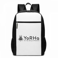 Nier Automata Backpack YoRHa Black Backpacks Teen Men - Women Bag Pattern High quality University Multi Function Trend Bags