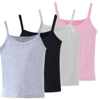 【CC】 2023 Kids Cotton Colored Children Singlet Undershirt for 2-12 Years