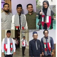 Amristores Indonesian Palestine Flag Edition Thick Wool Knit Scarf