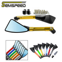 SEMSPEED CNC รถจักรยานยนต์กระจกมองข้างสำหรับ Yamaha NMAX155 XSR700 XSR900 FJR1300 XJR1300 TDM850 YZF R1 R25 R3 R15 MT01 MT03 MT07 MT09 MT10 MT15