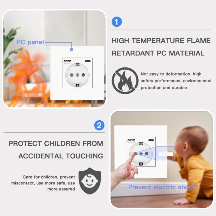 bseed-light-switch-with-eu-wall-sockets-home-wall-switches-1-2-3gang-1way-backlight-plastic-frame-panel-usb-charge-wall-sockets