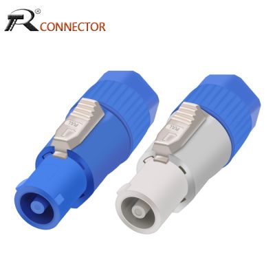 ▣☏ 10pcs/lot 3 PIN AC Powercon Connector Male Plug NAC3FCA NAC3FCB AC Power Plug 20A/250V for Stage Light LED Screen Blue/White