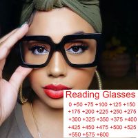 {Paopao glasses} Black Square Women 39; S แว่นตาอ่านหนังสือ Vintage Luxury Designer แว่นตา Presbyopic หญิง Anti Blue Light คอมพิวเตอร์ Glasses