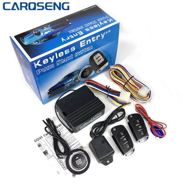 CARQSENG KQ163 12V Push Button And Remote Engine Start Stop Keyless ...