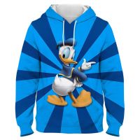 Sudadera con capucha de dibujos animados de Disney para mujer, ropa de calle con estampado 3D de Pato Donald, Margarita, Grunge, estética divertida, Unisex