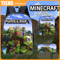 Minecraft กระเป๋าเป้สะพายหลัง ลายการ์ตูนน่ารัก สําหรับเด็กนักเรียนประถม กระเป๋าเป้สะพายหลัง กระเป๋านักเรียน ขนาดใหญ่ จุของได้เยอะ ลายการ์ตูน สําหรับเด็กนักเรียนประถม