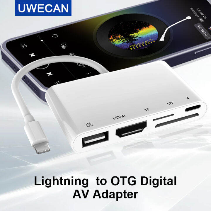 Lightning to HDMI USB 3 OTG Digital AV AdapterCable to 3.5mm