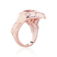 ake ake Eagle Duo Wings Ring - Pure Pink แหวนเงินแท้ 925 แกะมือขัดเงาชุบทองชมพูบริสุทธิ์ ลายปีกเทวดา ปีกนกอินทรียุโรปยุคกลางสุดเฟียซ