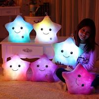 【ของเล่นตุ๊กตา】 Realistic LED Star Washable Doll Toy Interactive Doll 13’’ Soft Plush Cushion with Sparking Light Dollhouse Decoration