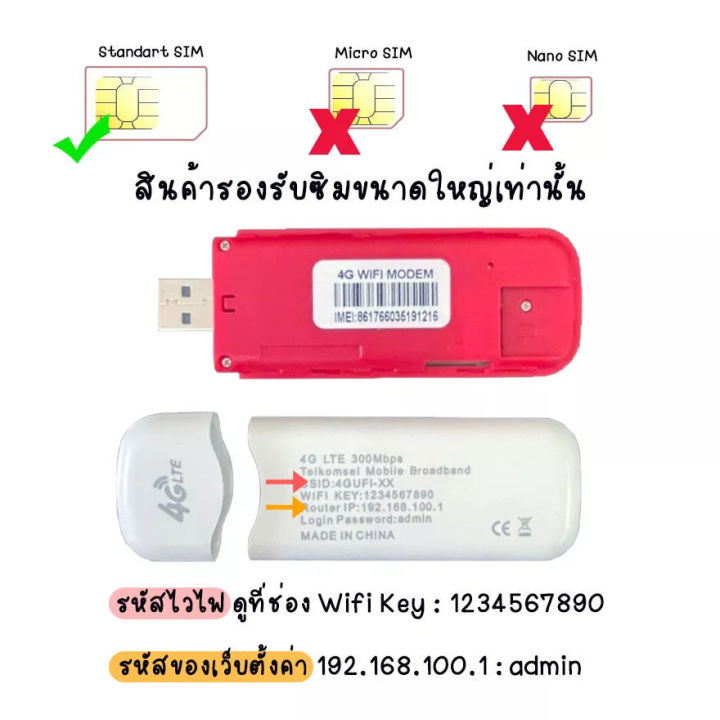 sim-4g-lte-usb-150mbps-modem-wi-fi-hotspot-pocket-wi-fi-ตัวกระจายไวฟาย-อุปกรณ์ปล่อยสัญญาณ