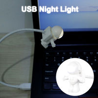 ไฟอ่านหนังสือสุดสร้างสรรค์,ไฟ LED นักบินอวกาศ USB โคมไฟโต๊ะถนอมสายตาพร้อมสายยืดหยุ่นไฟกลางคืนตกแต่ง USB สำหรับโน้ตบุ๊กแล็ปท็อปคอมพิวเตอร์ตั้งโต๊ะ