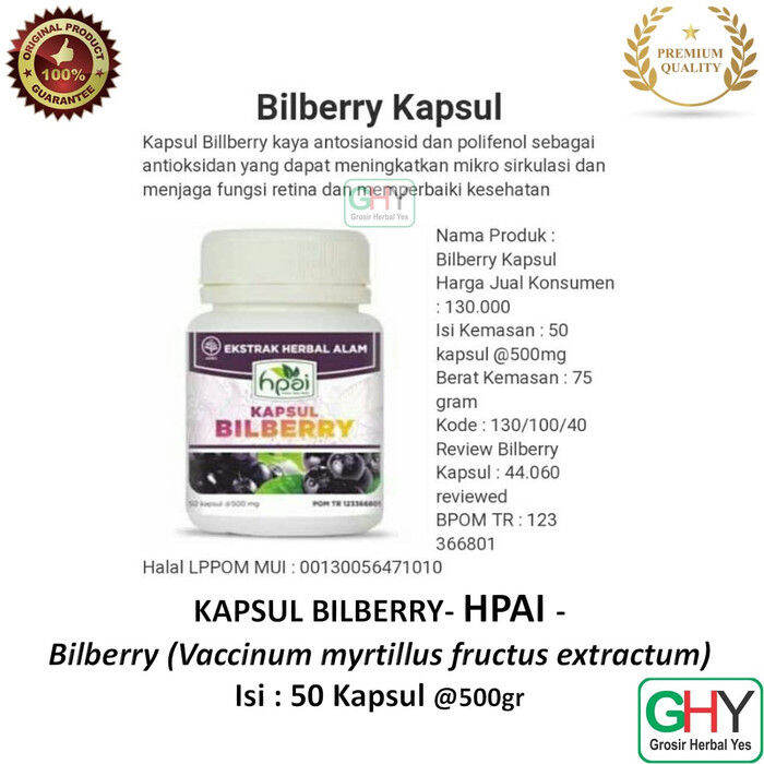 BILBERRY HPAI KESEHATAN MATA DAN TUBUH ORIGINAL Lazada Indonesia