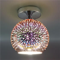 1Pc Nordic LED Ceiling Lamp Living Room Glass Ball Lampshade Chandelier Bedroom Aisle Lighting Fixture