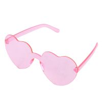 Love Shaped Sunglasses Personalized One-Piece Glasses WomenS Internet Celebrity Transparent Lens Marine Glasses