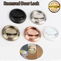 Hidden Lock For Lockerround Knob Door Lock Recessed Door Locks Handle Safety Locking Round Invisible Drawer Pull 5 Colors Door Hardware