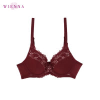 Wienna DB21900 ชุดชั้นใน เสื้อใน เวียนนา Beuaty เสื้อชั้นใน มีโครง ไซซ์ B,C,D 34-36 สีแดงมะเหมี่ยว (Rose Lily)