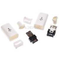 HVJ-10pcs Micro Usb 5pin Male Connector Plug Black/white Welding For Diy Data Cable Accessories