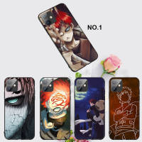 Casing หรับ iPhone 14 13 11 Pro Max 11 Mini 8+ 8 Plus EL84 Naruto Gaara Pattern Phone เคสโทรศัพท์ อ่อนนุ่ม TPU Shockproof Black ปก