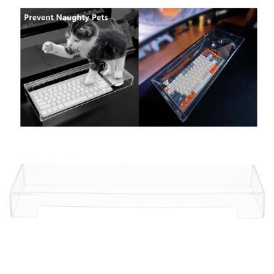 (อุปกรณ์เสริมแป้นพิมพ์ใหม่) เคสกันที่ป้องกันแมวแป้นพิมพ์กลฝาครอบกันฝุ่นโปร่งใสกันน้ำประสิทธิภาพสูงทนทานใช้งานง่ายสำหรับโต๊ะทำงาน