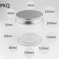 clear plastic jars with lids Clear PET Plastic Jar and Aluminum Lids Empty Cosmetic Containers Storage Bottles &amp; Jars