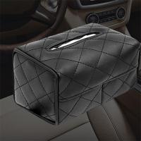 PU Lightweight Tissue Box Bowknot Car Chair Back Hanging Suction Box Armrest Box