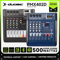 X-DUOMIC PMX402D 2 ช่องมิกเซอร์ Mixer M8 มีการ์ดเสียงในตัวและร้องเพลงออนไลน์และออกอากาศแบบเรียลไทม์ 6 เอฟเฟกต์เสียงใหม่ USB/บลูทู ธ/mp3