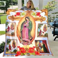 Our Lady Of Guadalupe Maria Christian SOFA BLANKET All Over Print Best Price   flannel blanket
