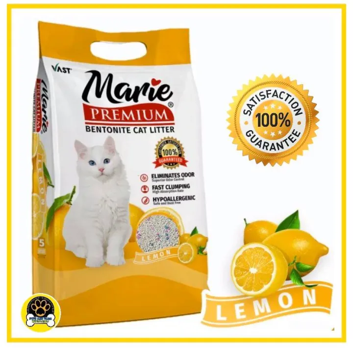 MARIE Cat Litter Sand (LEMON SCENT) 5L or 4kg | Lazada PH