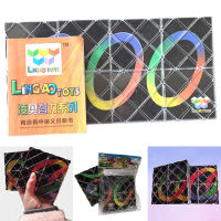 Mini 8 Panels 3 Rings Black Magic Folding Puzzle Cube Twisty Magico Professional Magic Cube Classic Toys Childrens Toys