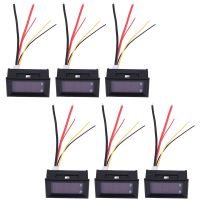 6Pcs Digital Voltmeter Ammeter DC 100V 10A Blue Red LED Current Voltage Meter Tester Dual Display Panel for Automobile