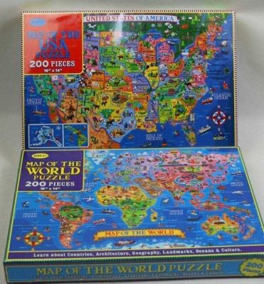 Map of the world puzzle จิ๊กซอว์แผนที่โลก