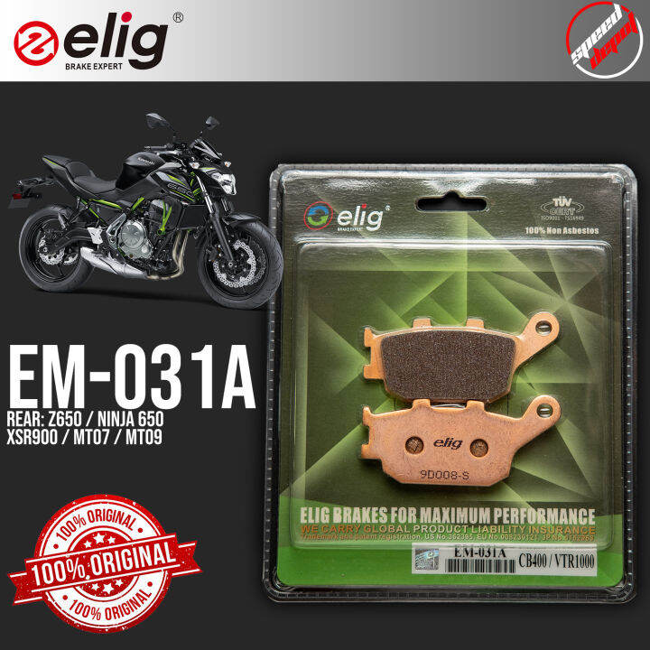 ELIG BRAKE PAD EM031A KAWASAKI NINJA 650 / Z650 [REAR] * Speed Depot
