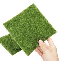 JIPING 15x15CM Artificial Faux Garden Grass Lawn Moss Miniature Craft Doll-house Decor Toys for kids set