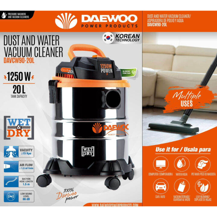 MYDIYSDNBHD DAEWOO VACUUM CLEANER 15L 20L 30L WET AND DRY 1200W 1250W