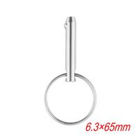 1/2Pcs 6.3x65mm Marine Grade 1/4 inch Quick Release Ball Pin for Boat Bimini Top Deck Hinge Marine Stainless Steel 316 Boat Accessories