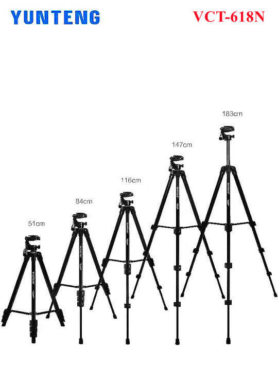 yunteng-vct-618-vct-618nขาตั้งกล้อง-ขาตั้งมือถือ-3ขา-tripod-for-camera-dv-professional-photographic-equipment-gimbal-head-new-intl