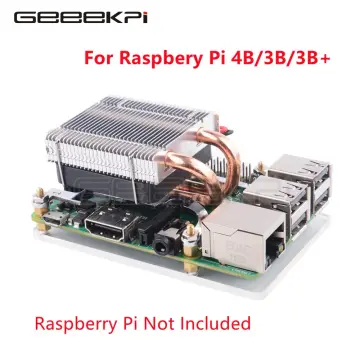 GeeekPi Fan for Raspberry Pi 4, Ultra Thin ICE Tower Cooler for Raspberry  Pi, PWM Cooling Fan with Aluminum Heatsink for Raspberry Pi 4 Model B Only