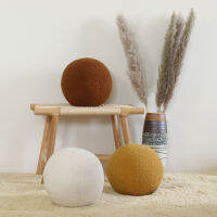 Holaroom Nordic Ball Shaped สีทึบตุ๊กตา Plush หมอนสำหรับโซฟาที่นั่งเบาะตกแต่ง Soft Home Office เอว Rest หมอน