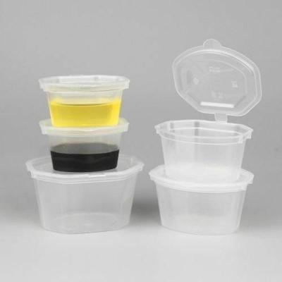 30pcs Clear Food Small Sauce Containers Package Box&amp;Lid Portable Disposable Plastic Cups Transparent 255075ml