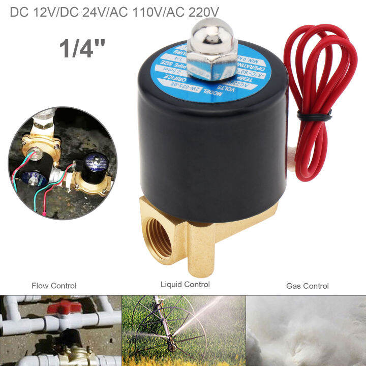 dn8-dc-12v-dc-24v-110v-ac-220v-ปกติปิดอลูมิเนียมชนิดวาล์วน้ำไฟฟ้าที่มีสองตำแหน่งและ1-4-เชื่อมต่อท่อสำหรับน้ำ-น้ำมัน-แก๊ส